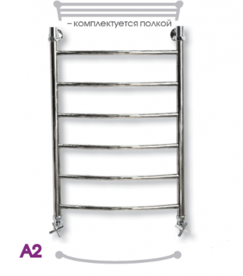Полотенцесушитель водяной ЭРАТО А2 ВП 1000 × 400, с верхней полкой купить в интернет-магазине Азбука Сантехники