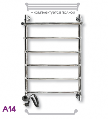 Полотенцесушитель электрический ЭРАТО А14 ВП 1000 × 400, с верхней полкой купить в интернет-магазине Азбука Сантехники