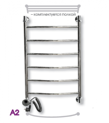 Полотенцесушитель электрический ЭРАТО А2 ВП 1000 × 400, с верхней полкой купить в интернет-магазине Азбука Сантехники