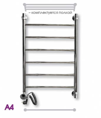 Полотенцесушитель электрический ЭРАТО А4 ВП 1000 × 400, с верхней полкой купить в интернет-магазине Азбука Сантехники