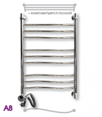 Полотенцесушитель электрический ЭРАТО А8 ВП 1000 × 400, с верхней полкой купить в интернет-магазине Азбука Сантехники
