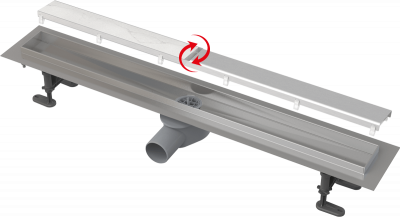 Душевой лоток AlcaPlast APZ13-650 DOUBLE Fit and Go, с горизонтальным выпуском купить в интернет-магазине Азбука Сантехники