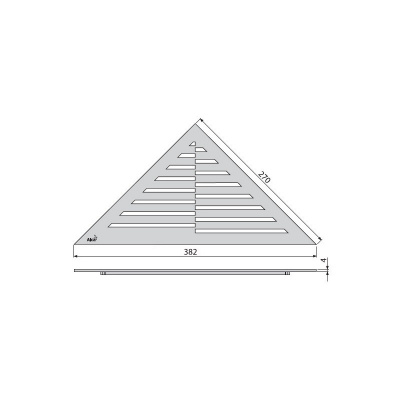 Решетка треугольная AlcaPlast Time купить в интернет-магазине Азбука Сантехники