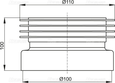 Манжета для унитаза прямая AlcaPlast A99, Ø 110 мм купить в интернет-магазине Азбука Сантехники