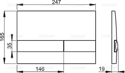 Кнопка смыва AlcaPlast M1728-2, черная/xром-мат купить в интернет-магазине Азбука Сантехники