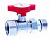 Кран шаровой FAR Ø 3/4" американка × 3/4" ВР, хромированный, ручка красная (под термометр) купить в интернет-магазине Азбука Сантехники