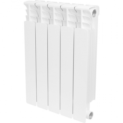 Радиатор биметаллический STOUT Space 500, 5 секций, белый (RAL 9016) купить в интернет-магазине Азбука Сантехники