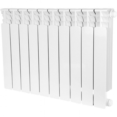 Радиатор биметаллический STOUT Space 500 с нижним подключением, 10 секций, белый (RAL 9016) купить в интернет-магазине Азбука Сантехники