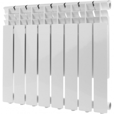 Радиатор алюминиевый ROMMER Optima 500, 8 секций, белый (RAL 9016) купить в интернет-магазине Азбука Сантехники