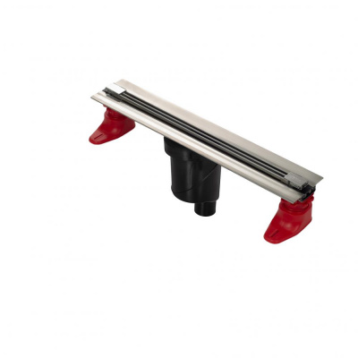 Душевой лоток Berges Super Slim 400, матовый хром, S-сифон D50/105 H50, вертикальный купить в интернет-магазине Азбука Сантехники