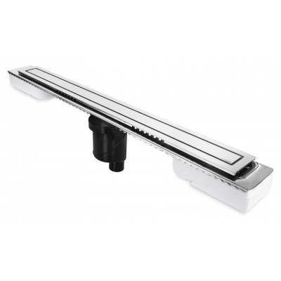 Душевой лоток Berges TOP Stark 800, хром глянец, S-сифон D50/105 H50, вертикальный купить в интернет-магазине Азбука Сантехники