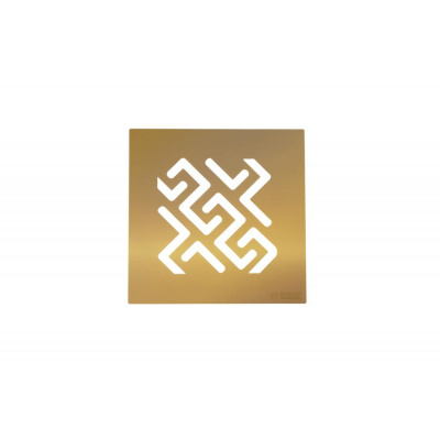 Трап Berges PLATZ Antik 150 × 150, золото глянец, S-сифон D50 H60, боковой купить в интернет-магазине Азбука Сантехники