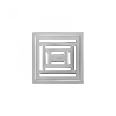 Трап Berges PLATZ Uno 100 × 100, матовый хром, S-сифон D50 H60, боковой купить в интернет-магазине Азбука Сантехники