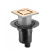 Трап Berges PLATZ Norma 150 × 150, золото глянец, S-сифон D50/105 H50, вертикальный купить в интернет-магазине Азбука Сантехники