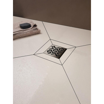 Трап Berges ZENTRUM Antik 100 × 100, хром глянец, выпуск D50 H65, боковой купить в интернет-магазине Азбука Сантехники