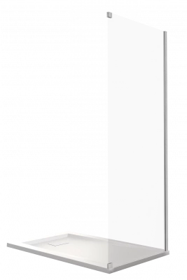 Боковая часть Good Door IDEA SP-80-C-B, с прозрачным стеклом, профиль-черный купить в интернет-магазине Азбука Сантехники