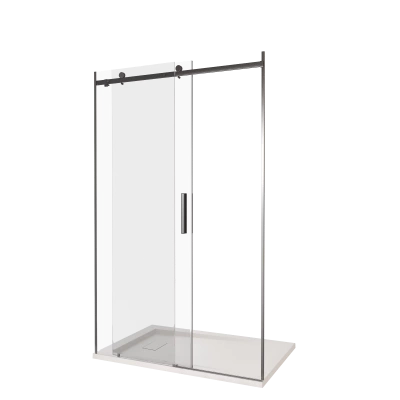 Душевая дверь в нишу Good Door GALAXY WTW-130-C-B, с прозрачным стеклом, профиль-черный купить в интернет-магазине Азбука Сантехники