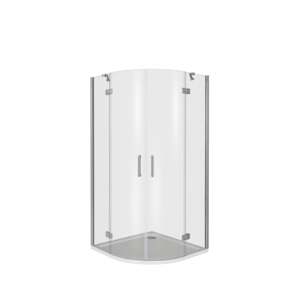 Душевой уголок Good Door SATURN R-100-C-CH, с прозрачным стеклом купить в интернет-магазине Азбука Сантехники