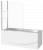 Шторка на ванну Good Door SCREEN HS-100-C-CH (1 створчатая распашная+неподвижная часть с полочками) купить в интернет-магазине Азбука Сантехники