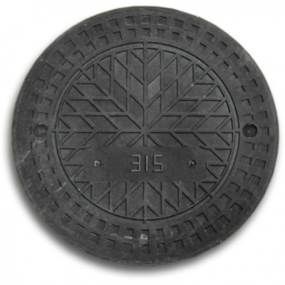 Люк полимерпесчаный для колодца Ø 425 мм чёрный (нагрузка до 1,5 т) купить в интернет-магазине Азбука Сантехники