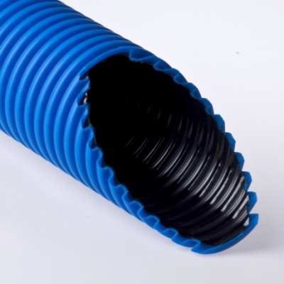 Труба гофрированная защитная двустенная NASHORN ПНД/ПВД Ø 63 мм синяя купить в интернет-магазине Азбука Сантехники
