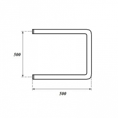 Полотенцесушитель водяной Point П-образный 500 × 500 купить в интернет-магазине Азбука Сантехники