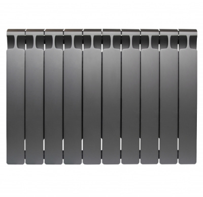 Радиатор биметаллический Rifar Monolit Ventil 500 MVR, нижнее правое подключение, 10 секций, титан купить в интернет-магазине Азбука Сантехники