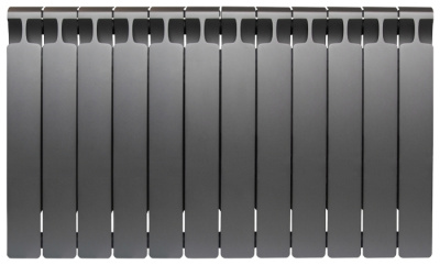 Радиатор биметаллический Rifar Monolit Ventil 500 MVR, нижнее правое подключение, 12 секций, титан купить в интернет-магазине Азбука Сантехники