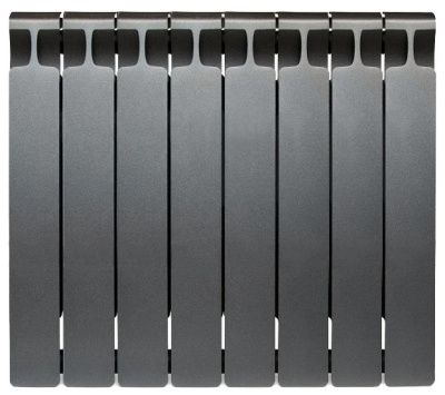 Радиатор биметаллический Rifar Monolit Ventil 500 MVR, нижнее правое подключение, 14 секций, титан купить в интернет-магазине Азбука Сантехники
