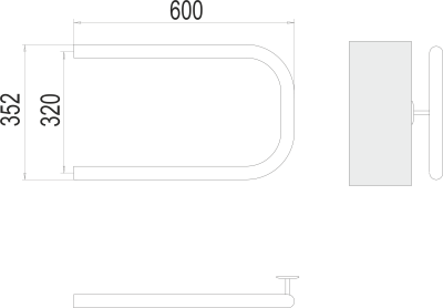 Полотенцесушитель водяной Terminus П-образный 1" 320 × 600 купить в интернет-магазине Азбука Сантехники