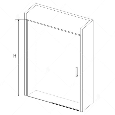 Душевая дверь RGW SV-13, 1000 × 1950 мм, с прозрачным стеклом, профиль — хром купить в интернет-магазине Азбука Сантехники