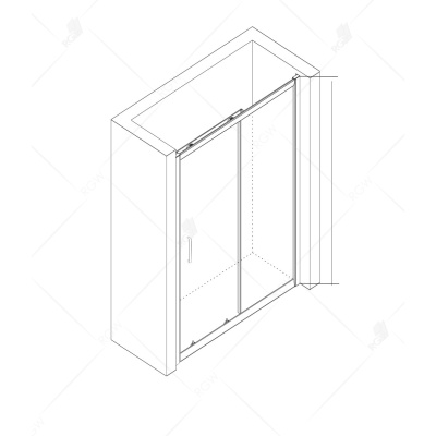 Душевая дверь RGW CL-14, 1300 × 1850 мм, с прозрачным стеклом, профиль — хром купить в интернет-магазине Азбука Сантехники