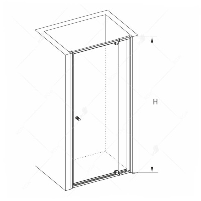 Душевая дверь RGW PA-02, 1000 × 1850 мм, стекло шиншила, профиль — хром купить в интернет-магазине Азбука Сантехники