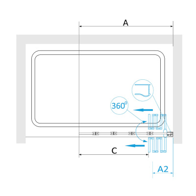 Шторка на ванну RGW SC-22B, 1200 × 1500 мм, с прозрачным стеклом, профиль — черный купить в интернет-магазине Азбука Сантехники