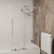 Шторка на ванну RGW SC-47, 900 × 1500 мм, с прозрачным стеклом, профиль — хром купить в интернет-магазине Азбука Сантехники