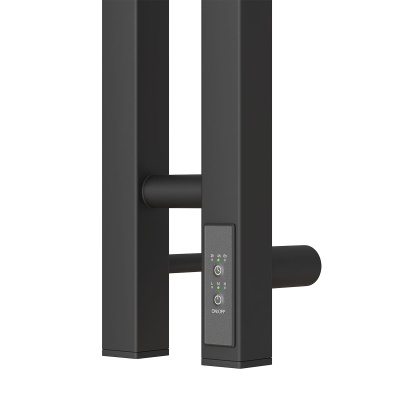 Полотенцесушитель электрический Point Гермес 80 × 1200, диммер справа, черный купить в интернет-магазине Азбука Сантехники