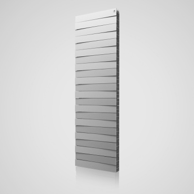 Радиатор биметаллический Royal Thermo PianoForte Tower 300 Silver Satin 18 секций (серебристый) купить в интернет-магазине Азбука Сантехники