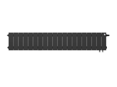 Радиатор биметаллический Royal Thermo PianoForte 200 VDR Noir Sable, с нижним подключением, 20 секций (черный) купить в интернет-магазине Азбука Сантехники