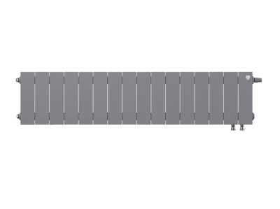 Радиатор биметаллический Royal Thermo PianoForte 200 VDR Silver Satin, с нижним подключением, 16 секций (серебристый) купить в интернет-магазине Азбука Сантехники