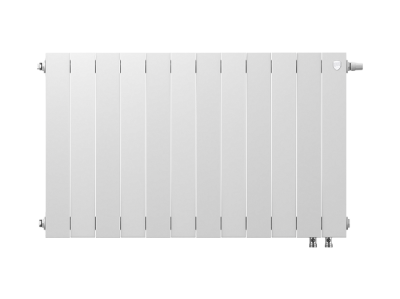 Радиатор биметаллический Royal Thermo PianoForte 500 VDR Bianco Traffico, с нижним подключением, 12 секций (белый) купить в интернет-магазине Азбука Сантехники