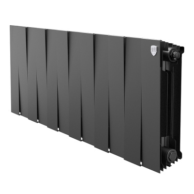 Радиатор биметаллический RoyalThermo PianoForte 300 Noir Sable 12 секций (черный) купить в интернет-магазине Азбука Сантехники