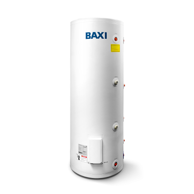 Бойлер косвенного нагрева BAXI UBC 300 DC, 287 л, 2 змеевика (24 кВт + 24 кВт), напольный, с боковым подключением, ТЭН 3 кВт купить в интернет-магазине Азбука Сантехники