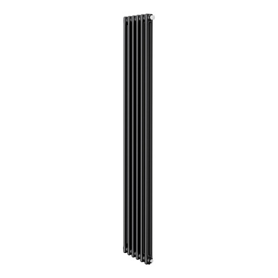 Дизайн-радиатор Royal Thermo Insignia VC2180 - 06 секций, RAL9005m (черный) с нижним подключением купить в интернет-магазине Азбука Сантехники