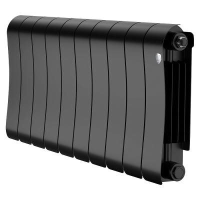 Радиатор биметаллический Royal Thermo Infinity V 300 Noir Sable 10 секций (черный) с нижним подключением купить в интернет-магазине Азбука Сантехники