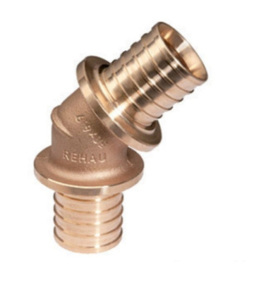 Угольник РЕХАУ 45°, Ø 32 мм, бронза (RX+) купить в интернет-магазине Азбука Сантехники