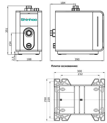 Насосная станция Shinhoo AQUAMASTER 3-45 1 × 230 В купить в интернет-магазине Азбука Сантехники